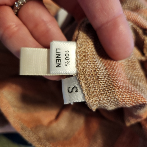 NWT Love Binetti Lagenlook 100% Linen Striped Pants Size Small - Picture 6 of 8